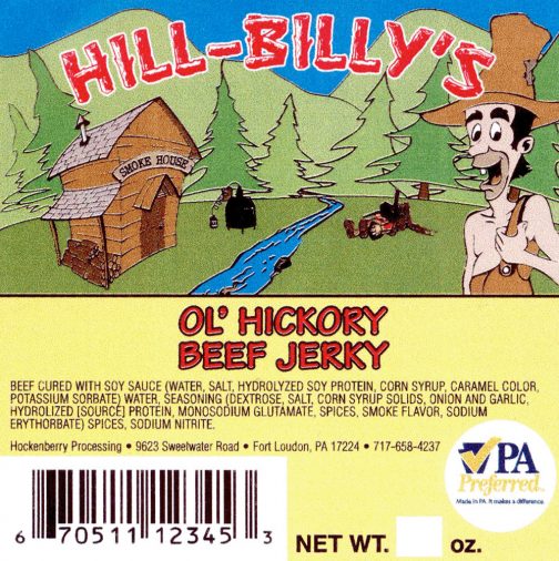 Hickory Jerky Label