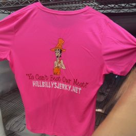 Hillbilly Jerky Pink T-shirt (ladies)